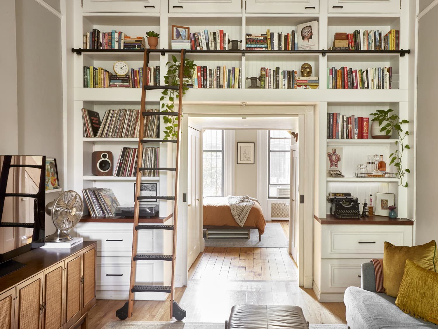 Lamp with bookshelf hot sale